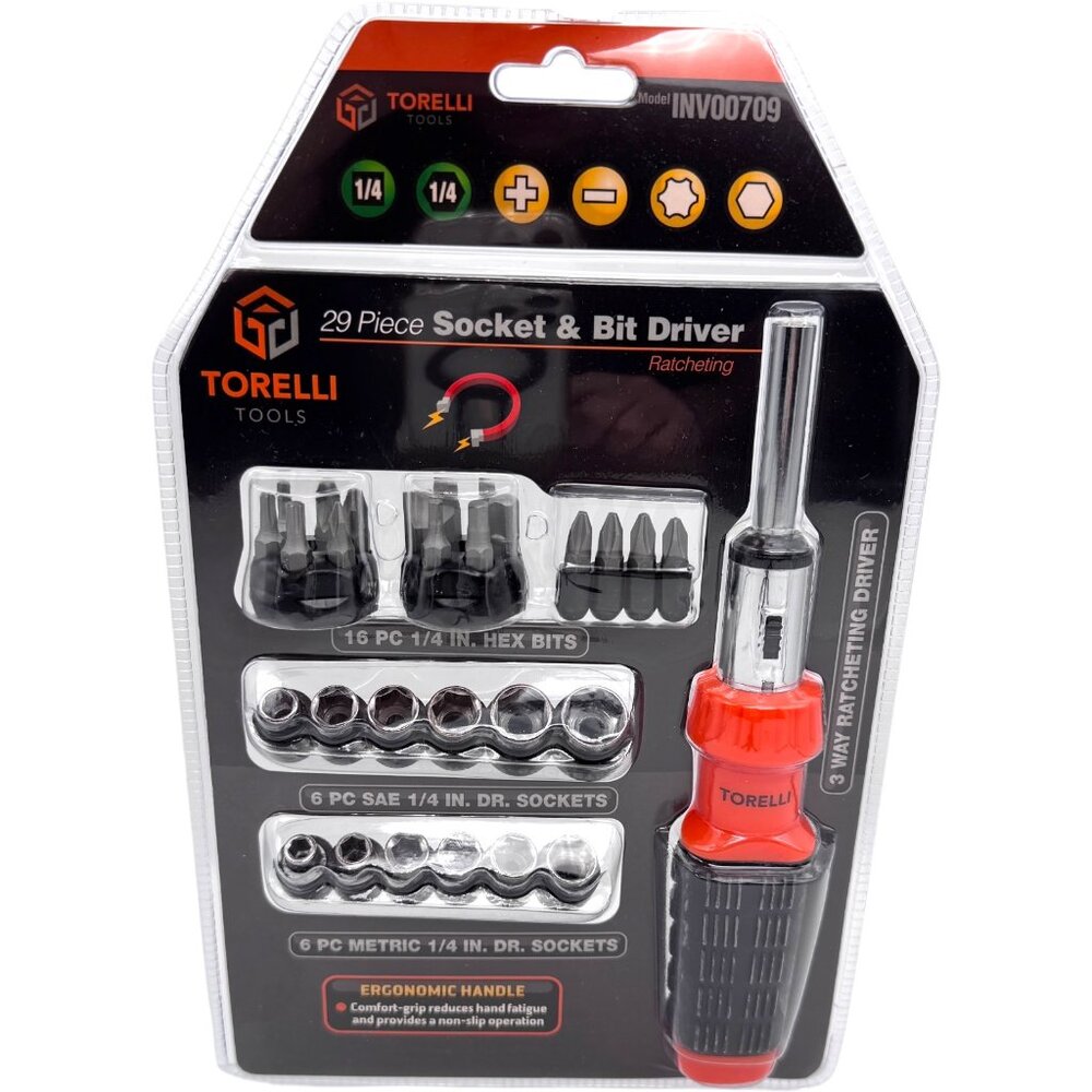 🎉Host Pick 🎉 NEW TORELLI TOOLS 29 Piece Socket & Bit Driver